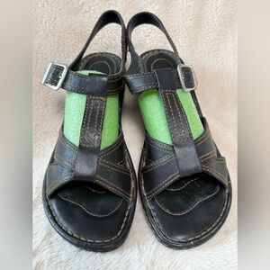 Born Sandals Dark Brown Leather Womens Sz 9 VGUC